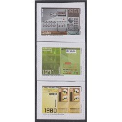 Brasil Brazil 3684/86 2018 Historia de la computación Brasileña MNH Brasil Brazil 3684/86 2018 Historia de la computación Brasileña MNH