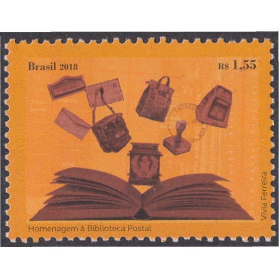Brasil Brazil 3678 2018 Homenaje a la Biblioteca Postal MNH
