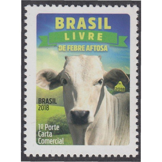 Brasil Brazil 3677 2018 Libre de fiebre aftosa MNH Brasil Brazil 3677 2018 Libre de fiebre aftosa MNH