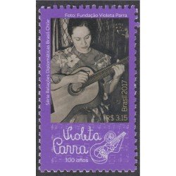 Brasil Brazil 3674 2017 Personalidades Centenario del nacimiento de Violeta Parra MNH Brasil Brazil 3674 2017 Personalidades Centenario del nacimiento de Violeta Parra MNH