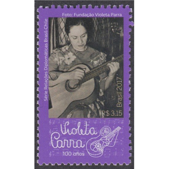 Brasil Brazil 3674 2017 Personalidades Centenario del nacimiento de Violeta Parra MNH