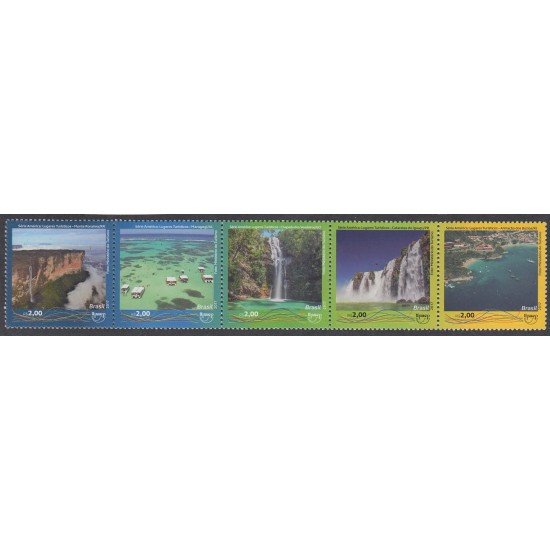 Brasil Brazil 3645/49 2017 Lugares turísticos MNH Brasil Brazil 3645/49 2017 Lugares turísticos MNH