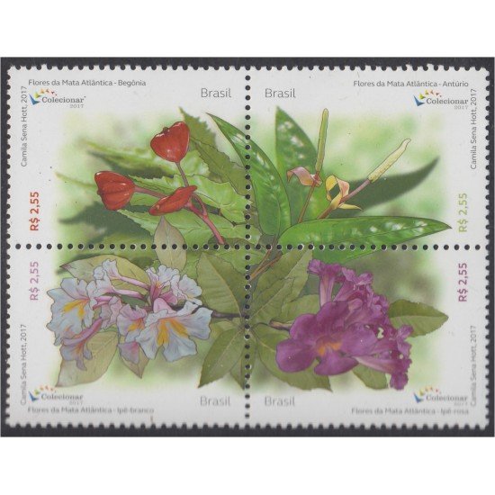 Brasil Brazil 3641/44 2017 Flores flowers MNH Brasil Brazil 3641/44 2017 Flores flowers MNH