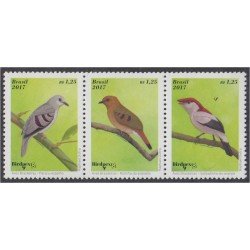 Brasil Brazil 3627/29 2017 Aves brasileñas MNH Brasil Brazil 3627/29 2017 Aves brasileñas MNH