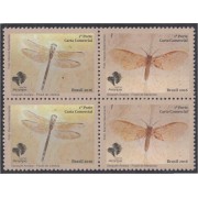 Brasil Brazil 3620/21 2016 Fósiles Mariposa Libélula MNH