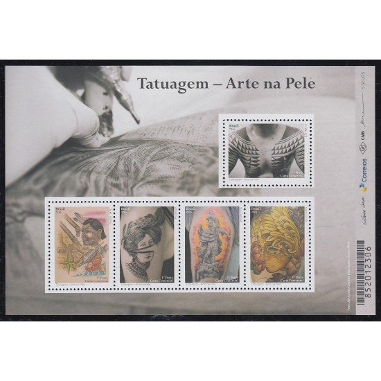Brasil Brazil 3615/19 2016 Arte Tatuajes MNH Brasil Brazil 3615/19 2016 Arte Tatuajes MNH