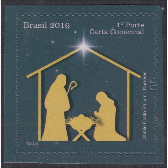 Brasil Brazil 3595 2016 Navidad Chritsmas Autoadhesivos