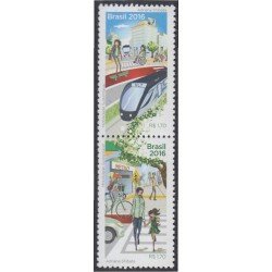 Brasil Brazil 3593/94 2016 Movilidad sustentable MNH Brasil Brazil 3593/94 2016 Movilidad sustentable MNH