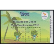 Brasil Brazil HB 169 2015 Tom mascota de los juegos Paralímpicos 2016 MNH