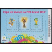 Brasil Brazil HB 163 2014 Copa del Mundo FIFA Fútbol 2014 MNH