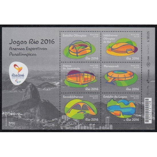 Brasil Brazil HB 175 2016 Río de Janeiro Juegos Olímpicos MNH Brasil Brazil HB 175 2016 Río de Janeiro Juegos Olímpicos MNH
