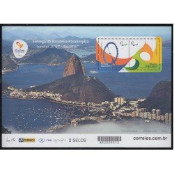 Brasil Brazil HB 172 2016 Río de Janeiro Bandera Olímpica MNH Brasil Brazil HB 172 2016 Río de Janeiro Bandera Olímpica MNH