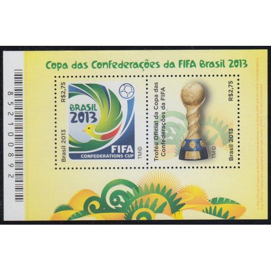 Brasil Brazil HB 158 2013 Copa de Confederaciones FIFA Fútbol MNH Brasil Brazil HB 158 2013 Copa de Confederaciones FIFA Fútbol MNH