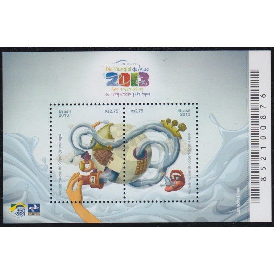 Brasil Brazil HB 157 2013 Día Mundial del Agua MNH Brasil Brazil HB 157 2013 Día Mundial del Agua MNH
