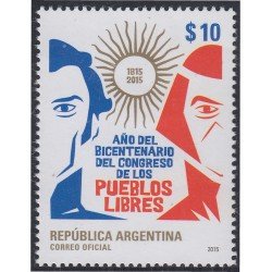Argentina 3081 2015 Bicentenario del congreso de los pueblos libres MNH