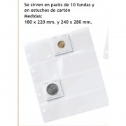 Pardo 78600 Pack de 10 Fundas Hojas monedas 12 compartimentos