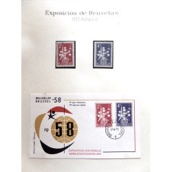 Colección Collection Esposición de Bruselas 1958 SPD + sellos Colección Collection Esposición de Bruselas 1958 SPD + sellos