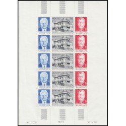 Monaco 1591/93 1987 150 Años de la OETP Minihojita MNH Monaco 1591/93 1987 150 Años de la OETP Minihojita MNH