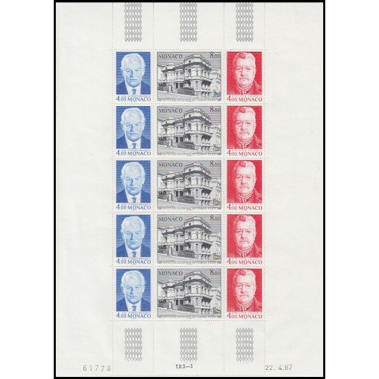Monaco 1591/93 1987 150 Años de la OETP Minihojita MNH