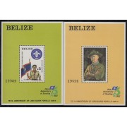Belize HB 20/21 1982 125 Aniversario del nacimiento de lord Baden Powells MNH