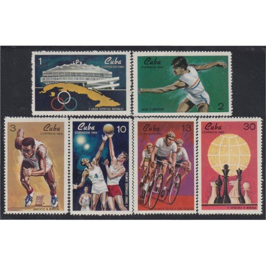 Cuba 1340/45 1969 Juegos Deportivos Nacionales MNH Cuba 1340/45 1969 Juegos Deportivos Nacionales MNH