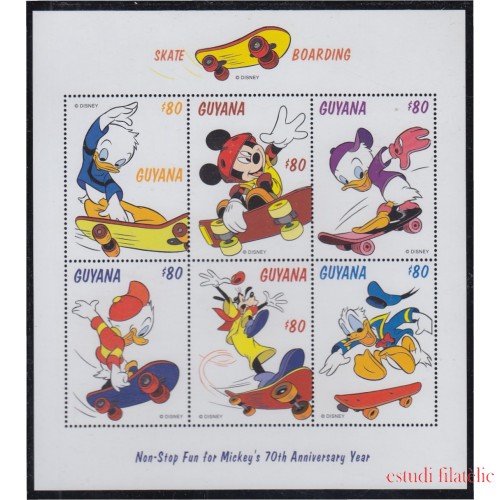 Guyana 4731/36 1999 70 Aniversario de Mickey Mouse   MNH
