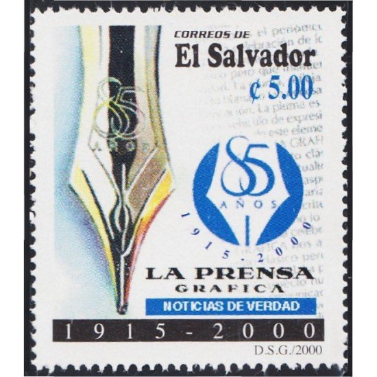 El Salvador 1465 2000 85 Años del Diario La Prensa Gráfica MNH