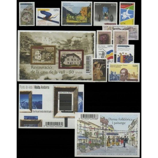 Andorra Francesa Andorre Français Año completo 2012 MNH Andorra Francesa Andorre Français Año completo 2012 MNH