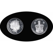 Fiji  Islas 2012 25 g Queen Elizabeth II - Diamond Jubilee Corona 10 $  