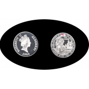 Alderney 2004 5 libras Samuel Wood Historia de la Marina Real Moneda de Plata