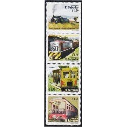El Salvador 1467/70 2000 Locomotoras y vagones MNH El Salvador 1467/70 2000 Locomotoras y vagones MNH