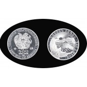 Armenia 1 OZ onza 2021 Arca de Noé 500 Dram Plata Ag 