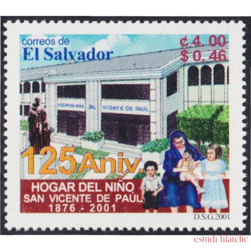 El Salvador 1487 2001 125 Años del Hogar de Niños San Vicente de Paul MNH