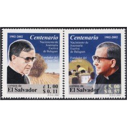 El Salvador 1499/00 2002 100° del nacimiento de Jose maría Estiva de Balaguer MNH El Salvador 1499/00 2002 100° del nacimiento de Jose maría Estiva de Balaguer MNH