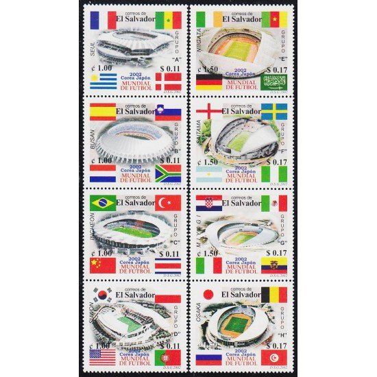 El Salvador 1506/13 2002 Copa del Mundo de Fútbol 2002 en Corea MNH El Salvador 1506/13 2002 Copa del Mundo de Fútbol 2002 en Corea MNH