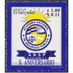 El Salvador 1516 2002 10 Años de la Escurla Nacional de Seguridad Pública MNH El Salvador 1516 2002 10 Años de la Escurla Nacional de Seguridad Pública MNH