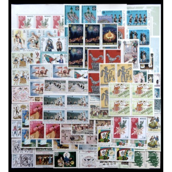 Tema Europa 1981 Bl.4 Año Completo 71 Sellos + 4 HB Tema Europa 1981 Bl.4 Año Completo 71 Sellos + 4 HB
