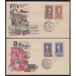 España Spain 1075/76 + 1079/80 1954 Centenario del sello español SPD