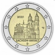 Alemania 2021 2 € euros conm. Sachsen-Anhalt Magdeburgo ( 5 cecas )