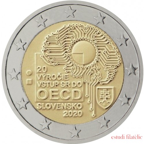 Eslovaquia 2020 2 € euros conmemorativos Adhesión OCDE