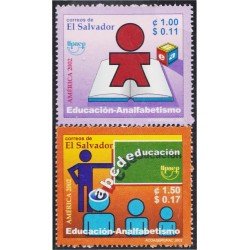 El Salvador 1519/20 2002 Serie América UPAEP Educación alfabetización MNH El Salvador 1519/20 2002 Serie América UPAEP Educación alfabetización MNH