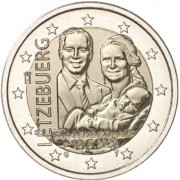 Luxemburgo 2020 2 € euros conmemorativos Nacimiento Charles Tipo relieve