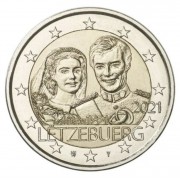 Luxemburgo 2021 2 € euros conmemorativos Av. Boda Rel Emisión relieve