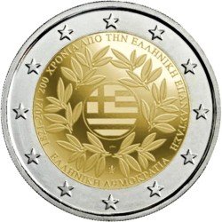 Grecia 2021 2 € euros conmemorativos Av. Revolución Grecia 2021 2 € euros conmemorativos Av. Revolución
