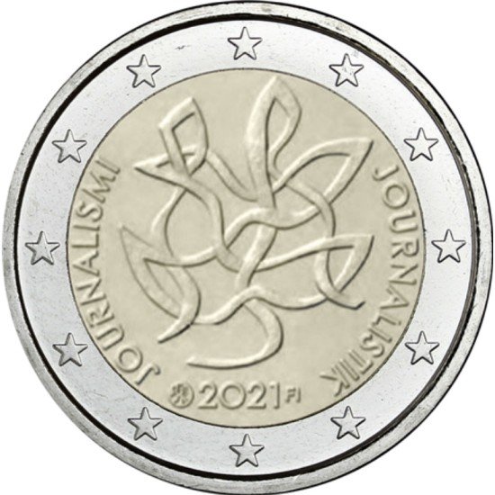 Finlandia 2021 2 € euros conmemorativos Periodismo y Democracia Finlandia 2021 2 € euros conmemorativos Periodismo y Democracia
