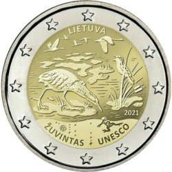 Lituania 2021 2 € euros conmemorativos Zuvintas Lituania 2021 2 € euros conmemorativos Zuvintas