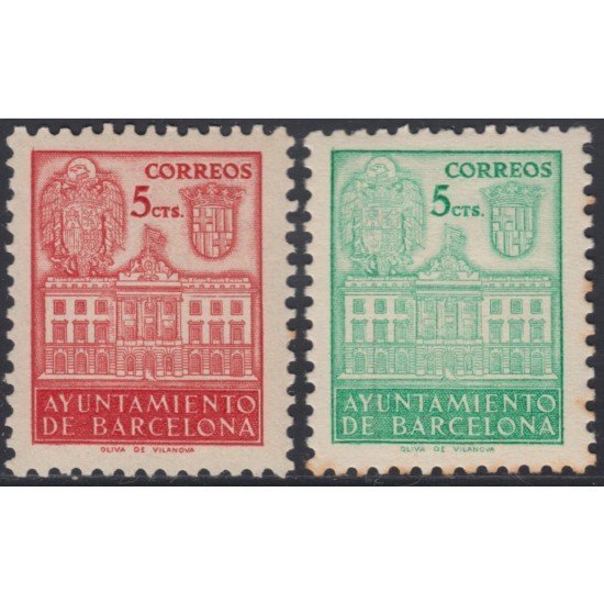 Barcelona SH 38/39 1942 Aniversario de la Liberación MNH Barcelona SH 38/39 1942 Aniversario de la Liberación MNH
