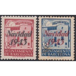 Barcelona SH 53/54 1943 Navidad MNH Barcelona SH 53/54 1943 Navidad MNH