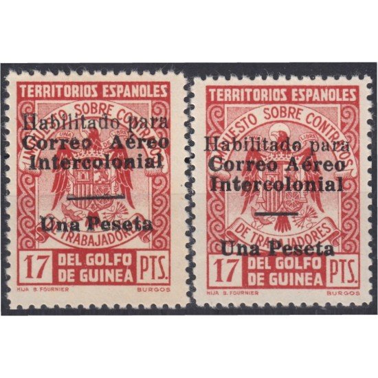 Guinea Española 259K/59L 1939 - 1941 Escudo Shield MH Guinea Española 259K/59L 1939 - 1941 Escudo Shield MH