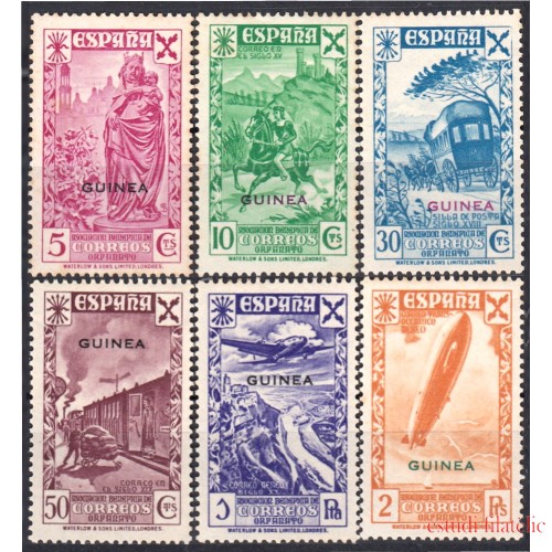 Guinea Española Beneficencia 1/6 1938 Historia del correo MH